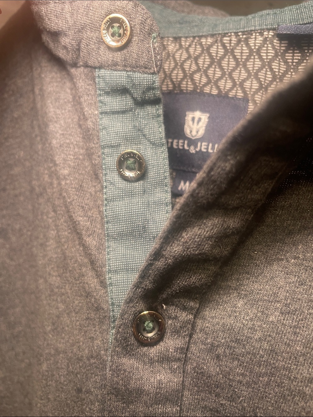 STEELS & JELLY Polo Men's Dark Gray Polo Shirt with Contrast Trim - Picture 6 of 10